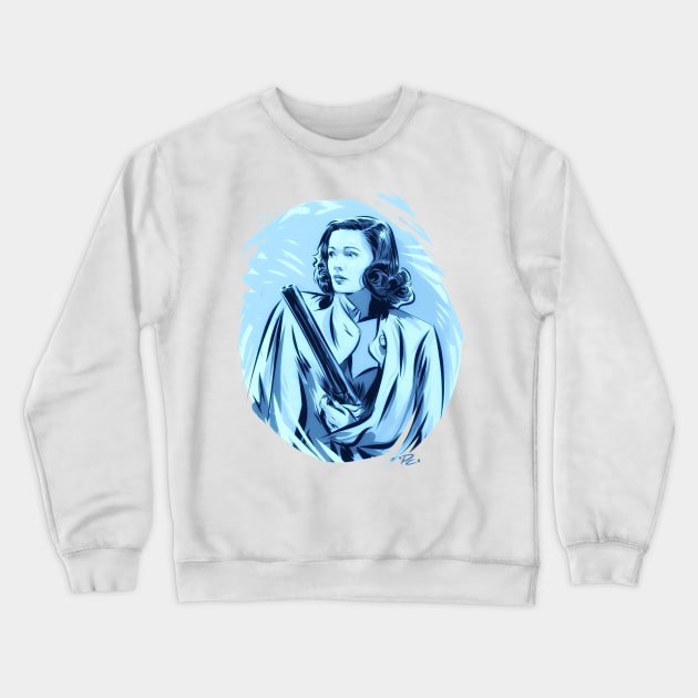 Gene Tierney - An illustration by Paul Cemmick Crewneck Sweatshirt by PLAYDIGITAL2020